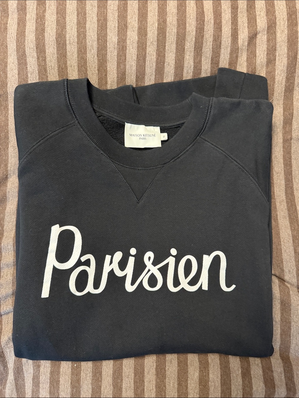 Maison kitsune black parisien sweatshirt